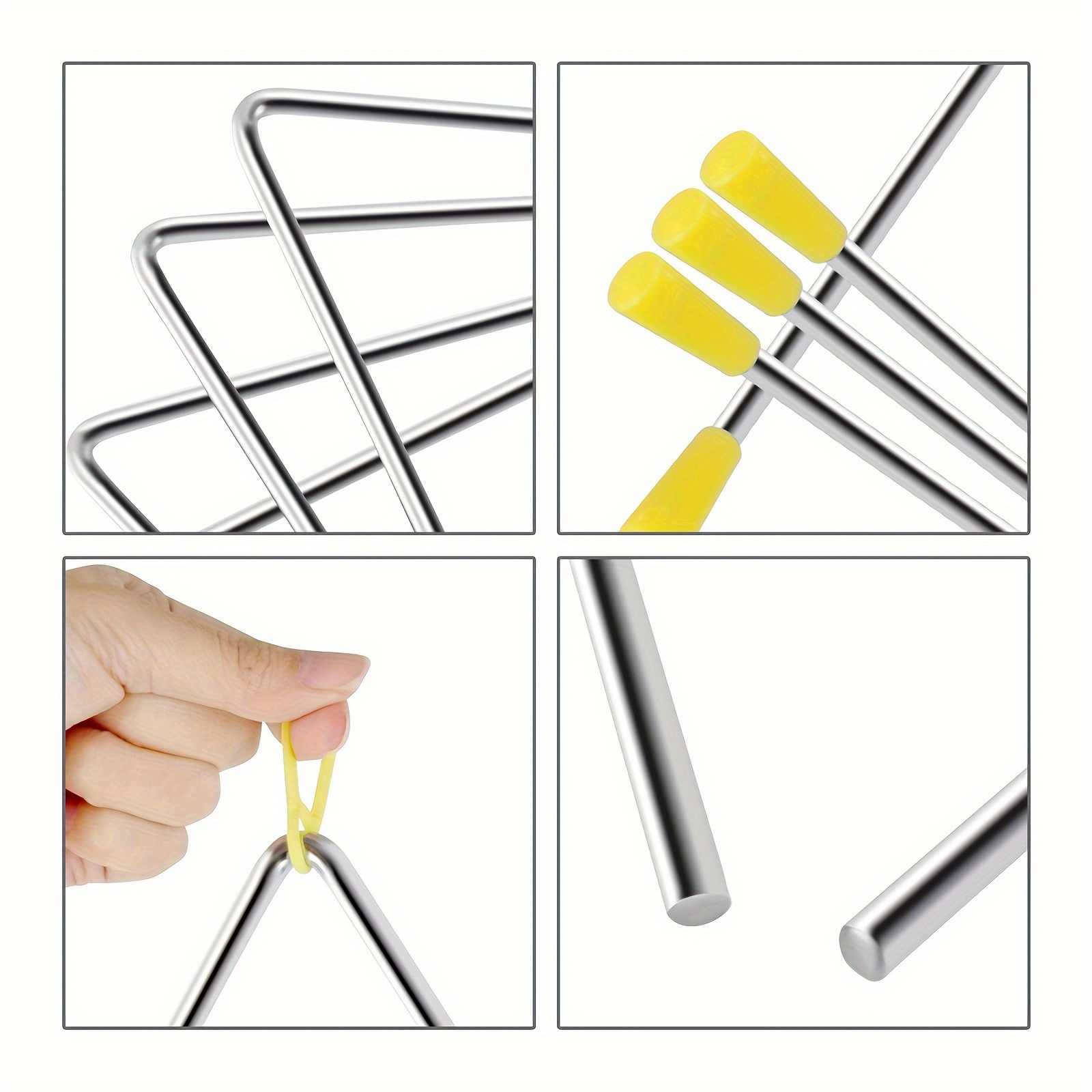 Musical Instrument Triangle - 1 ensemble de triangles avec maillet,