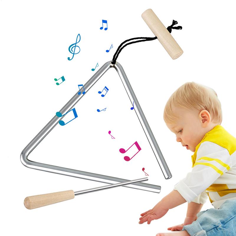 Musical Instrument Triangle - Cloche triangulaire en acier avec frappes,