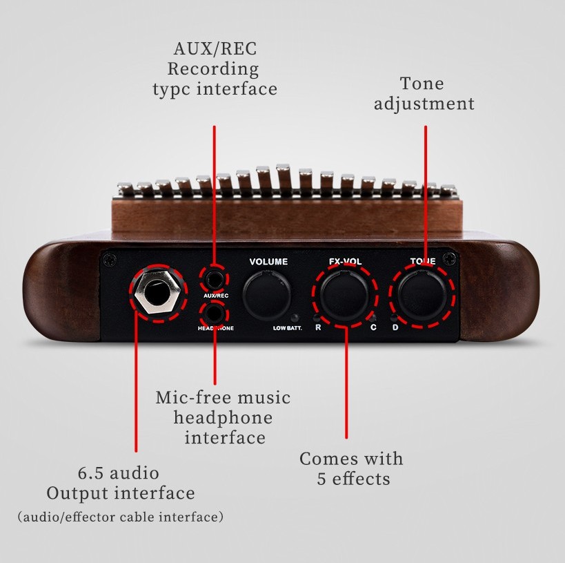 Kalimba électrique A-17 en noy - Musical Instrument Percussion avis et prix