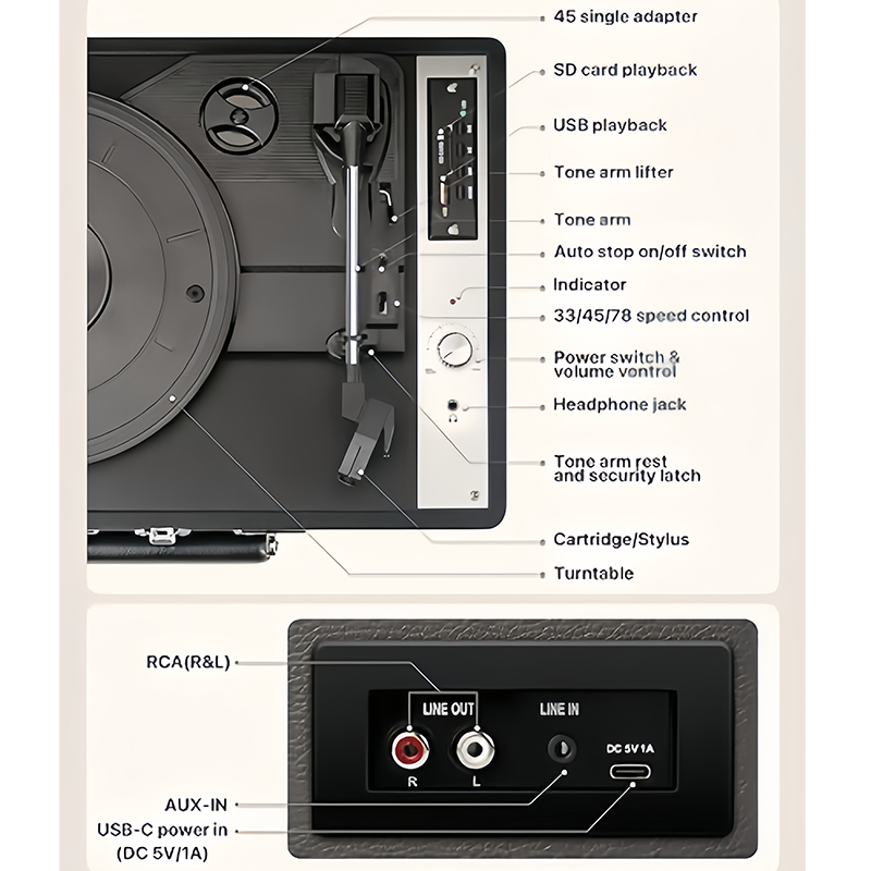 Lecteur de disque vinyle P01,  - Musical Instrument Triangle avis et prix