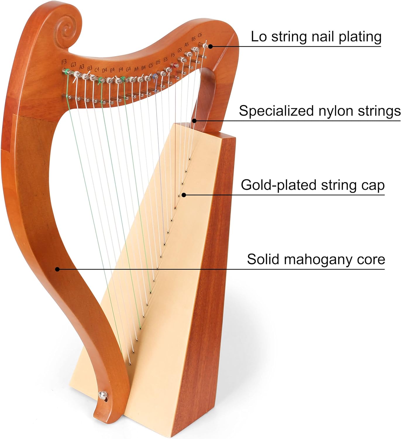15 19 cordes Mini harpe Lyre P - Musical Instrument Lyre avis et prix